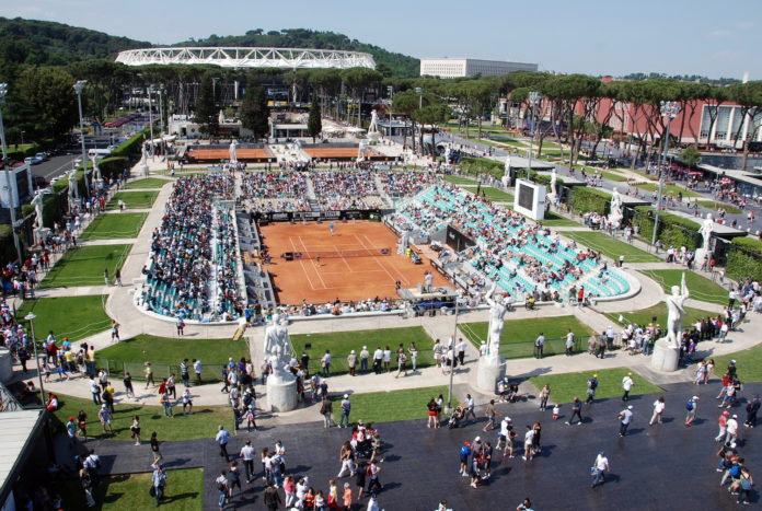 Tennis in TV Stadio Pietrangeli foro Italico