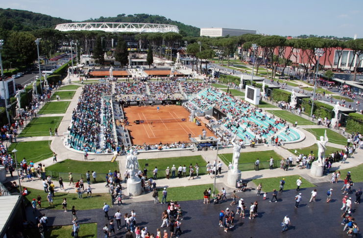 Tennis in TV Stadio Pietrangeli foro Italico