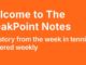 The BreakPoint Notes: unisciti alla newsletter sul tennis (in lingua inglese) che apre la settimana