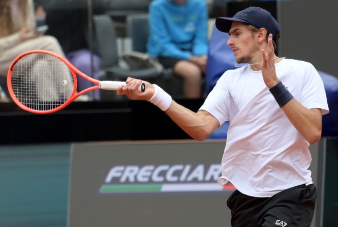 Allenamento di Lorenzo Sonego e Matteo Arnaldi